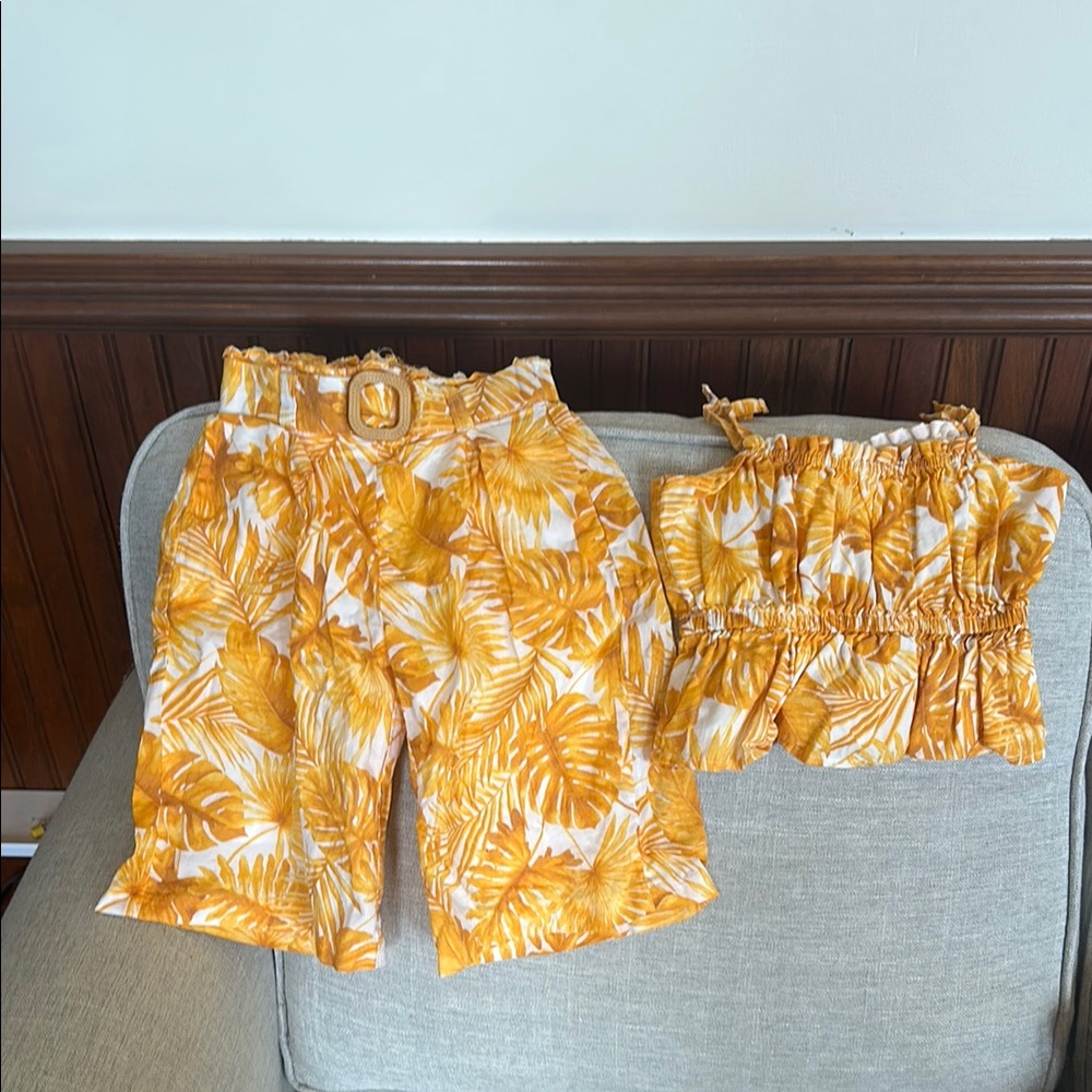 Janie and Jack Yellow Floral Kids Matching Set